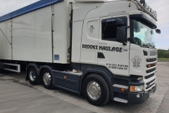 Brooks Haulage Scania with trailer