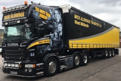 Nick Aldridge Scania with Matching curtain side Trailer