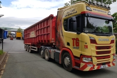 Tudor Griffiths Scania with an articulated Tipper Trailer