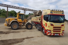 Tudor Griffiths Scania being Loaded at Ellesmere Quarry