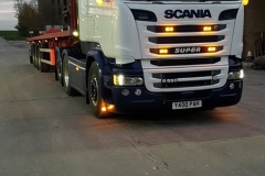 Andrews Scania Super R500 with flatbed trailer