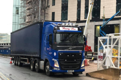 Barry Ives Haulage Ltd Volvo Truck with curtainsider trailer