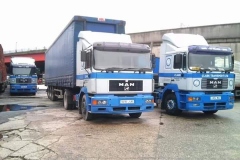 Clark Transport MAN tractor unit and other with curtainsider