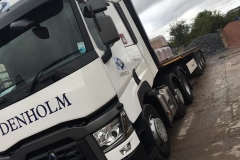 Denholm-Renault-truck-with-flatbed-trailer