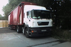 ERF truck with curtainsider trailer