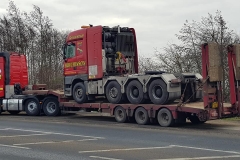 Hutchinson Engineering Services Low Loader carrying Very Heavy Haulage Tractor Unit