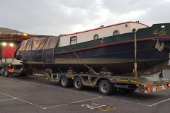 Hutchinson Engineering Services Volvo FH loaded with Narrowboat