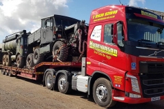 Hutchinson Engineering Services Volvo FH with low loader carrying military vehicles