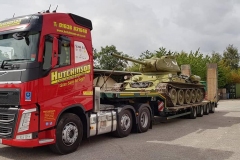 Hutchinson-Engineering-Services-Volvo-FH-with-low-loader-loded-with-Army-Tank