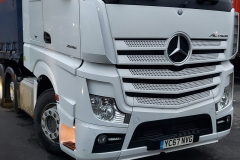 Mercedes Actros Truck with curtainsider trailer