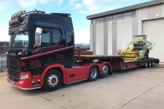 P W Wilcox and Sons Scania R500 low loader