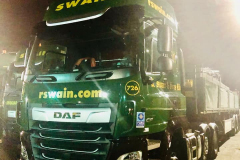 R Swain and Sons Ltd DAF CF with flatbed trailer