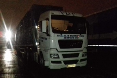TDS Tyldesley Distribution Services LTD truck loaded with Pallets
