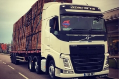 Volvo-Globetrotter-featuring-Badger-with-loaded-flatbed-trailer