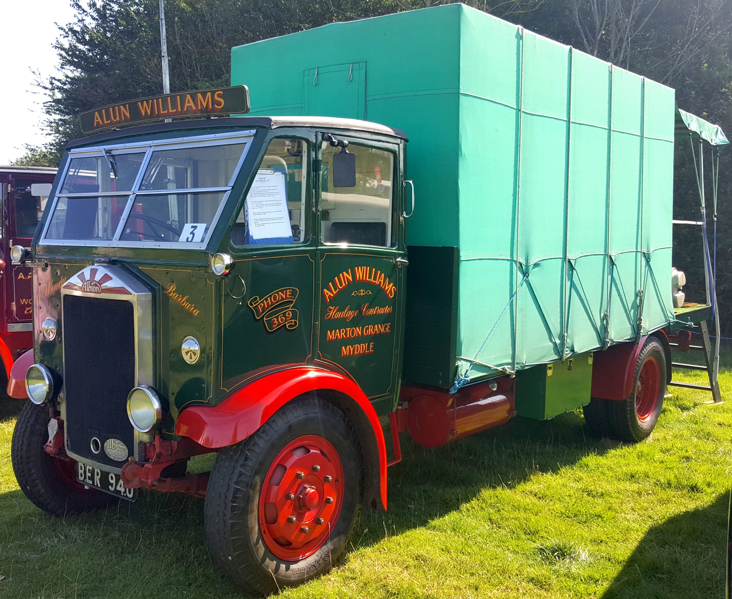 Alun-Williams-Haulage-Contractors-Marton-Grange-Myddle-Vintage-Albion-Truck-scaled