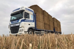 Flintham Grange Farms DAF XF Wagon and drag loaded with hay bales