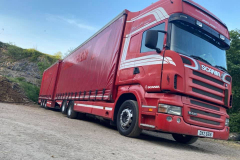 Low Exports Ireland Scania R420 Rigid curtainsider with trailer