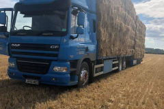 Phil Morris Transport DAF CF Rigid Truck with a trailer loaded with bales