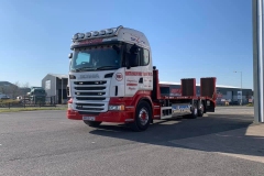 SkyJack North Shropshire Scania Rigid truck with plant loading flatbed and ramps