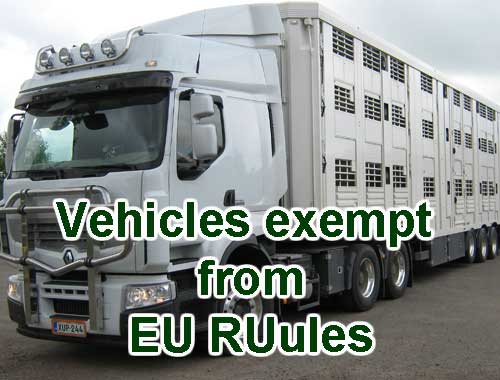 Vehicles exempt from eu rules