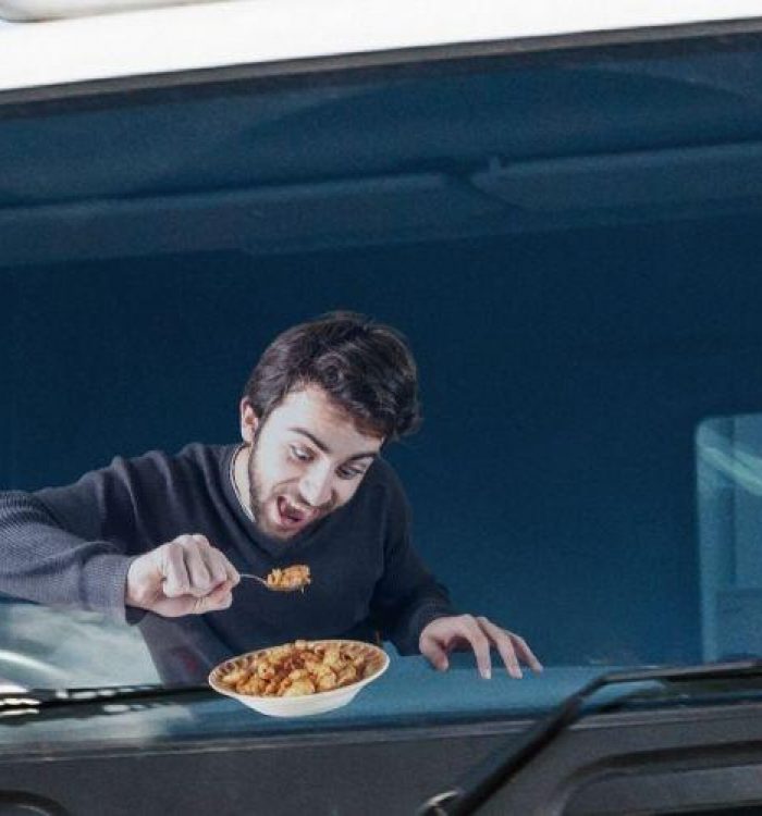 HGV Truck Drivers Cooking Food in Their Trucks