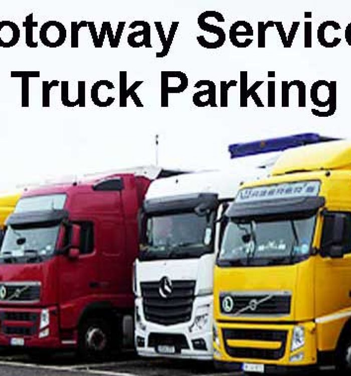 British Motorway services truck parking