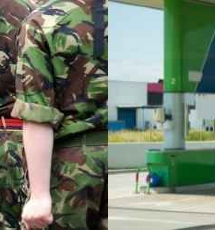 British Soldiers driving fuel tankers UK