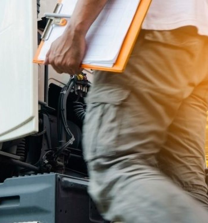 daily walk around check on an hgv truck in the uk