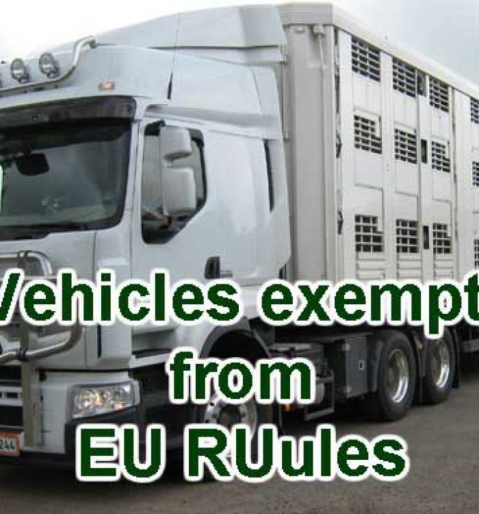Vehicles exempt from eu rules